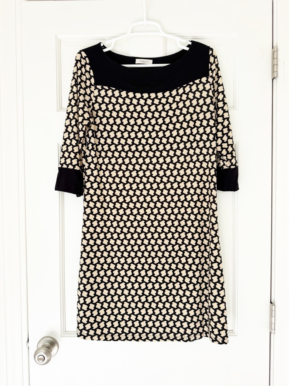 GILLI Anissa dress size S black tan Stitchfix Made in USA
